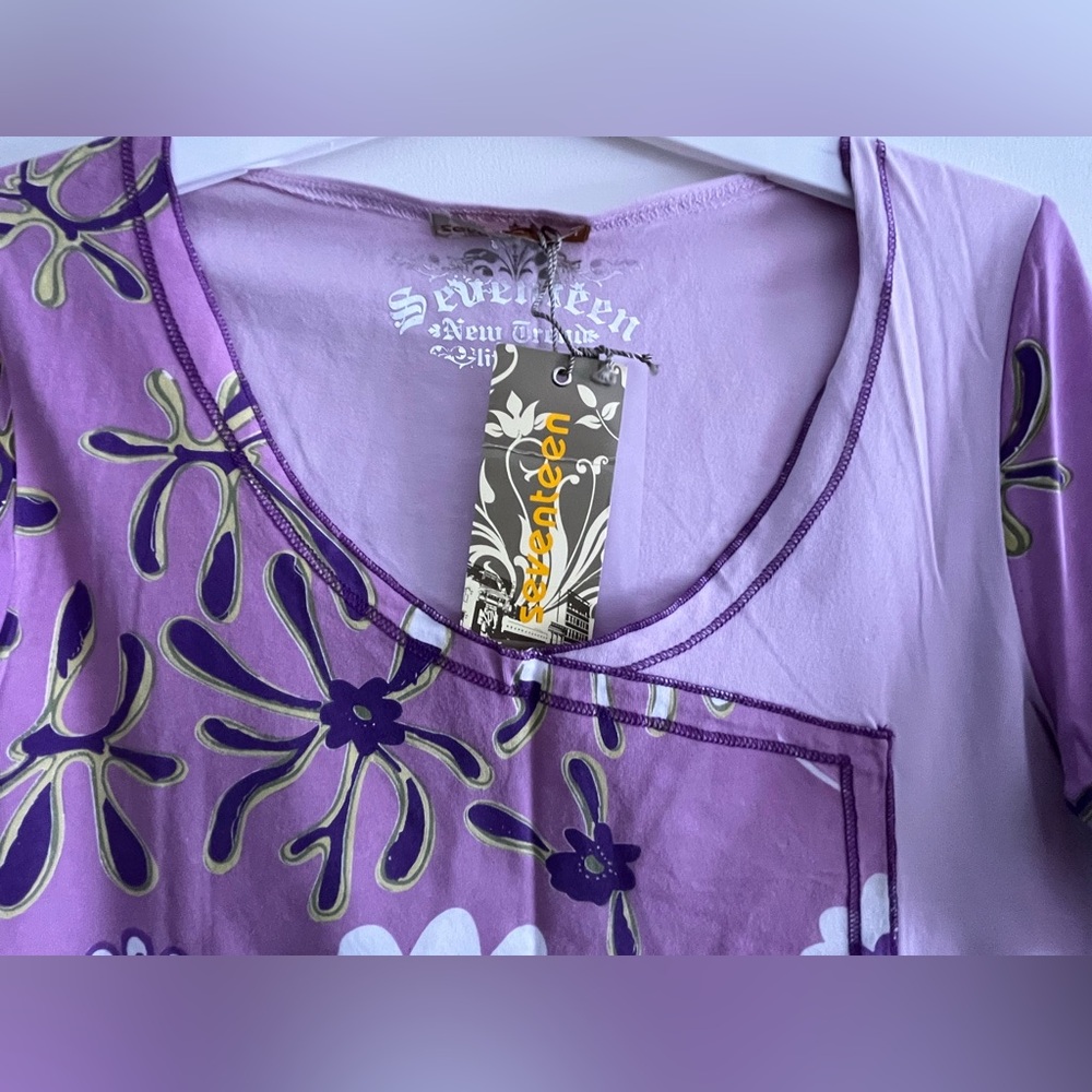 Women’s Tshirt Short Sleeve purple Color Size 1 - Picture 3 of 14